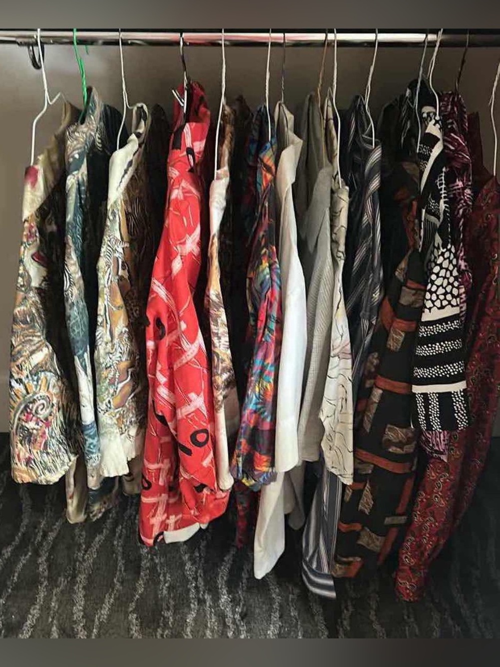 14 Assorted Printed Blouses and Shirts - Mixed Colors L